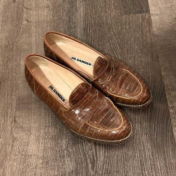 Jil Sander Shoes - Jil Sander Croc Loafers, Women Size 37.5 (US Size 7)